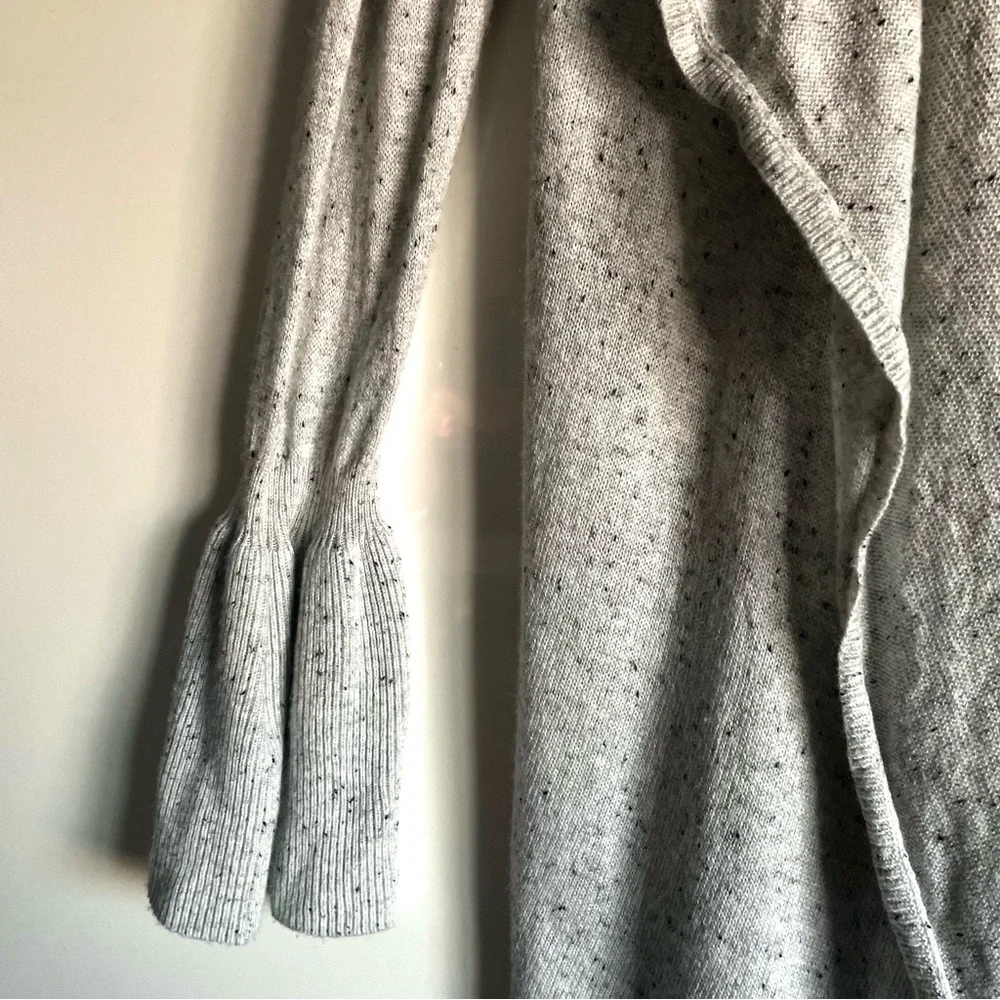 Anthropologie Moth Lyra Cashmere Blend Bell Sleeve Waterfall Long Cardigan S EUC